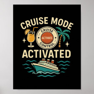 Kreuzfahrtmodus Aktivierte Ferien für Männer und F Poster