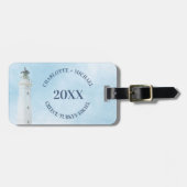 Kreuzfahrtnamen Jahr Leuchtturm Gepäckanhänger (Vorderseite horizontal)