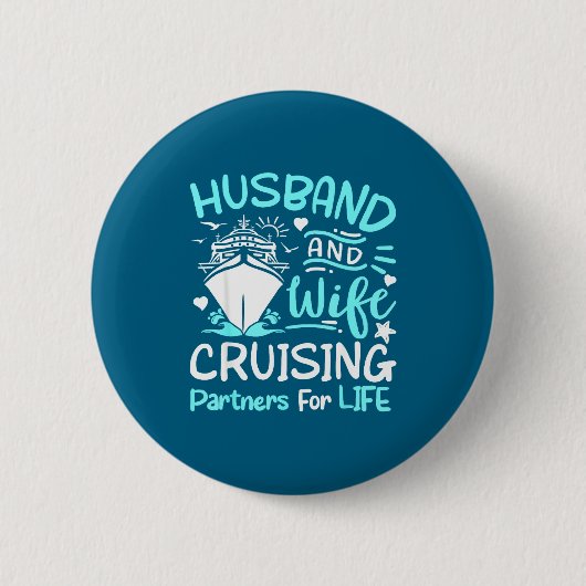 Kreuzfahrtpartner Kreuzfahrtschiff Urlaub Ehemann Button (Vorderseite)