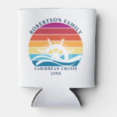 Kreuzfahrtrad der Retro Sunset Family Dosenkühler (Vorderseite)