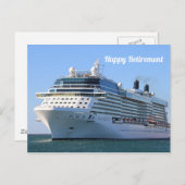 Kreuzfahrtschiff 8: Happy Retirement Postkarte (Vorne/Hinten)