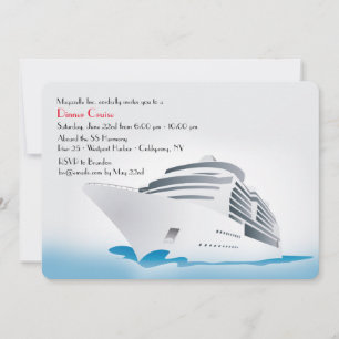 Kreuzfahrtschiff-Abendessen Kreuzfahrt-Einladung Einladung