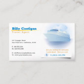 Kreuzfahrtschiff | Agent für Reisen Visitenkarte (Rückseite)