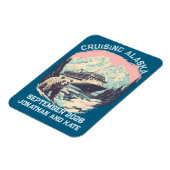 Kreuzfahrtschiff Alaska Retro Schiffstür Marker Magnet (Linke Seite)