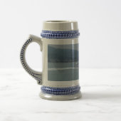 Kreuzfahrtschiff am Fluss Tamsui Gray / Blue 22 oz Bierglas (Links)