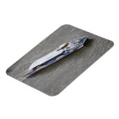 Kreuzfahrtschiff an der Themse 3"x4" Magnet (Linke Seite)