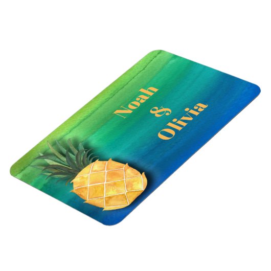 Kreuzfahrtschiff Ananas-Türmonogramm Magnet (Linke Seite)