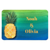 Kreuzfahrtschiff Ananas-Türmonogramm Magnet (Horizontal)