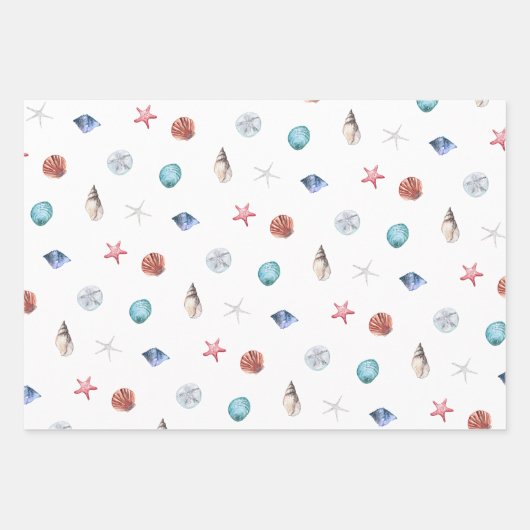 Kreuzfahrtschiff, Anker und Muscheln Geschenkpapier Set (Vorderseite 3)