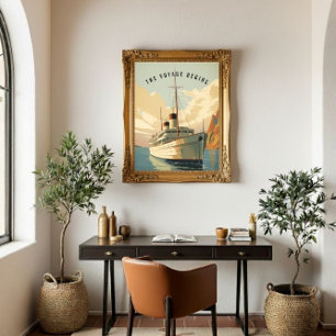 Kreuzfahrtschiff Art Deco Poster