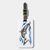 Kreuzfahrtschiff auf Seewellen Seefahrt Gepäckanhänger (Vorderseite vertikal)