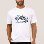 Kreuzfahrtschiff auf Seewellen Seefahrt T-Shirt (Vorderseite)