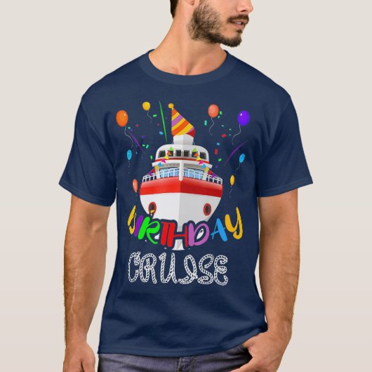 Kreuzfahrtschiff BDay Party Ocean Ship T-Shirt (Vorderseite)