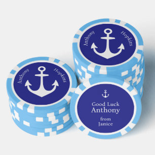 Kreuzfahrtschiff benutzerdefinierter Anker Pokerchips