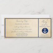 Kreuzfahrtschiff Boarding Hochzeit Einladung (Vorderseite)