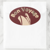 Kreuzfahrtschiff Bon Voyage Ovaler Aufkleber (Tasche)