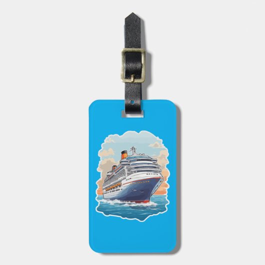 Kreuzfahrtschiff bunt gepäckanhänger (Vorderseite vertikal)