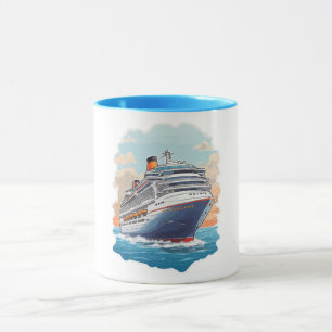 Kreuzfahrtschiff bunt tasse