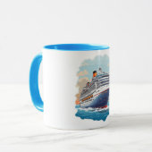 Kreuzfahrtschiff bunt tasse (Vorderseite Links)