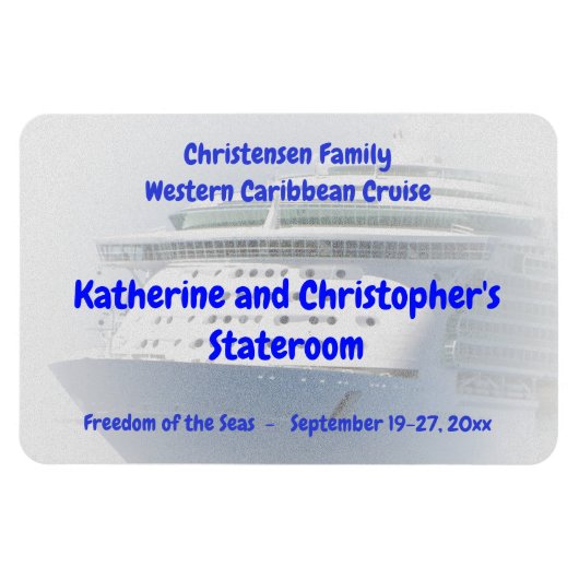 Kreuzfahrtschiff Cameo Custom Stateroom Door Marke Magnet (Horizontal)