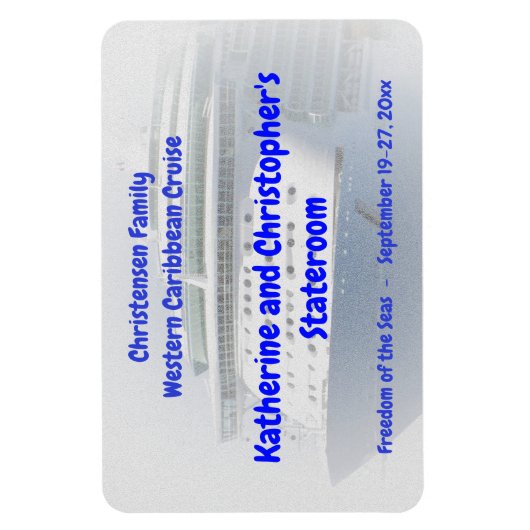 Kreuzfahrtschiff Cameo Custom Stateroom Door Marke Magnet (Vertikal)