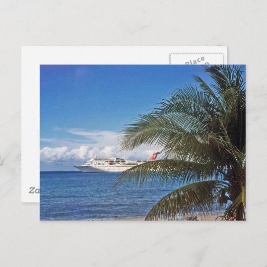 Kreuzfahrtschiff "Carnival" in Grand Cayman Postkarte (Vorne/Hinten)