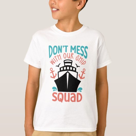 Kreuzfahrtschiff Familienurlaub T-Shirt (Vorderseite)