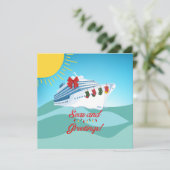 Kreuzfahrtschiff Feiertagskarte (Stehend Vorderseite)