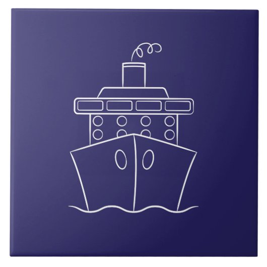 Kreuzfahrtschiff Fliese (Vorderseite)