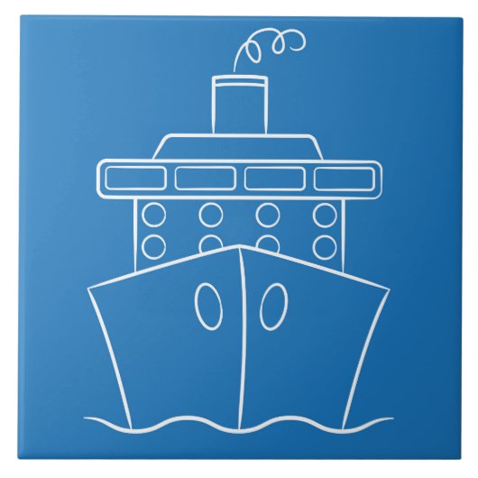 Kreuzfahrtschiff Fliese (Vorderseite)
