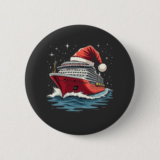 Kreuzfahrtschiff für Familien - Weihnachten Button (Vorderseite)