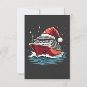 Kreuzfahrtschiff für Familien - Weihnachten Dankeskarte
