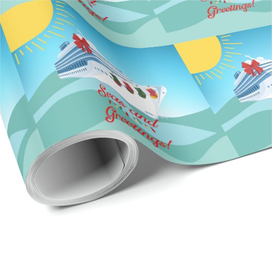 Kreuzfahrtschiff Geschenkpapier (Rolleneckpunkt)