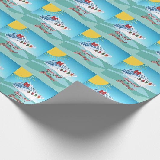 Kreuzfahrtschiff Geschenkpapier (Ecke)