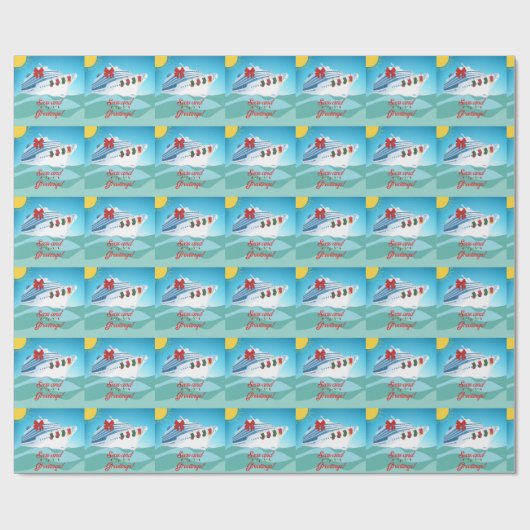 Kreuzfahrtschiff Geschenkpapier (Flach)