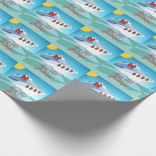 Kreuzfahrtschiff Geschenkpapier (Ecke)