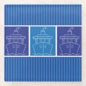 Kreuzfahrtschiff Glasuntersetzer (Vorderseite)