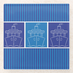 Kreuzfahrtschiff Glasuntersetzer