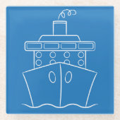 Kreuzfahrtschiff Glasuntersetzer (Vorderseite)