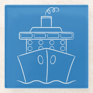 Kreuzfahrtschiff Glasuntersetzer