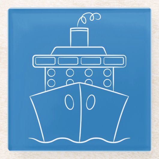 Kreuzfahrtschiff Glasuntersetzer (Vorderseite)