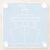 Kreuzfahrtschiff Glasuntersetzer (Rückseite)