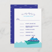 Kreuzfahrtschiff Hochzeit RSVP Karte (Vorne/Hinten)