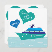 Kreuzfahrtschiff Hochzeit Speichern Sie die Datums Save The Date (Vorne/Hinten)
