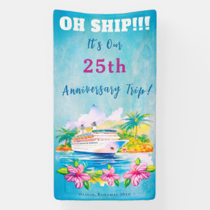Kreuzfahrtschiff-Hochzeit zum 25. Jahrestag Banner