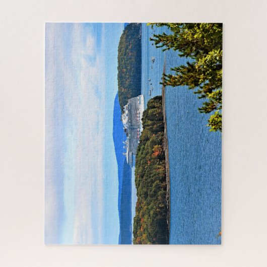 Kreuzfahrtschiff im Bar Harbour Jigsaw Puzzle (Vertikal)