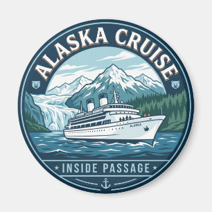 Kreuzfahrtschiff in Alaska Magnet