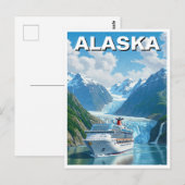 Kreuzfahrtschiff in Alaska Postkarte (Vorne/Hinten)