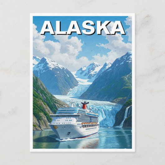 Kreuzfahrtschiff in Alaska Postkarte (Vorderseite)
