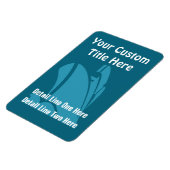 Kreuzfahrtschiff in Blues Verticle Custom Magnet (Linke Seite)
